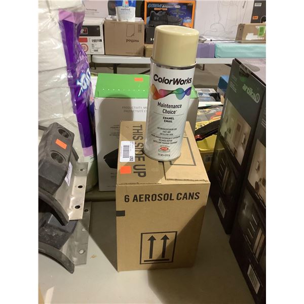 Case of Colorworks Maintenance Choice Enamel Aersol Spray Cans (6 x 312g)