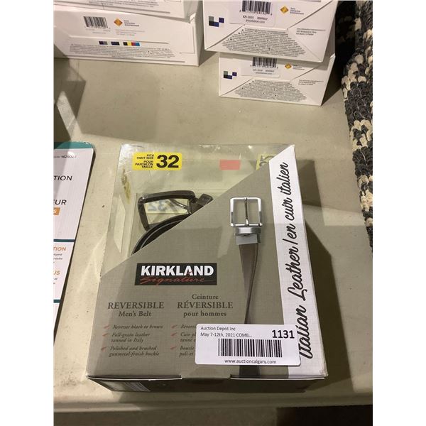 Kirkland Mens Size 32 Reversible Belt