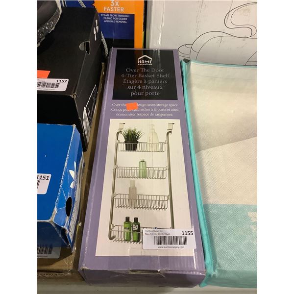 Home Essentials Over The Door 4-Tier Basket Shelf