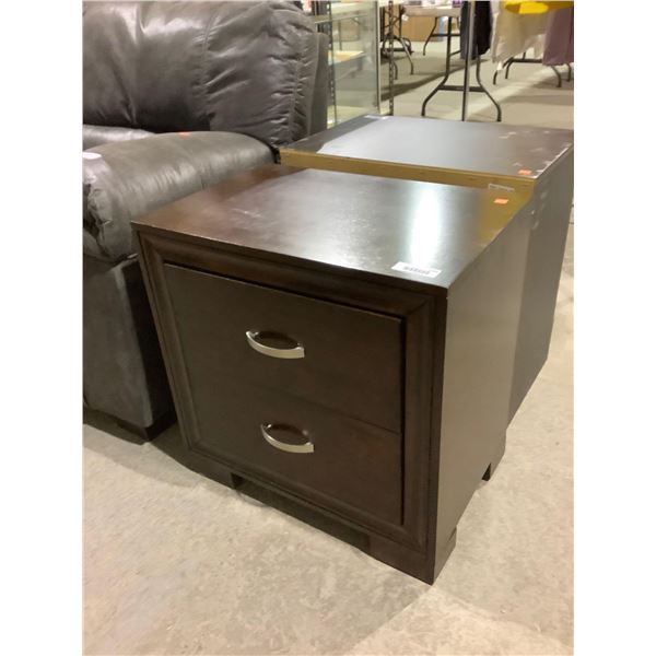 Brown Wooden Nightstand (24in W x 16in L x 24in H)