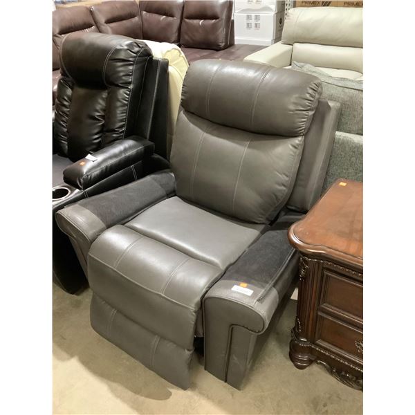 Faux Leather Power Recliner (Missing parts)