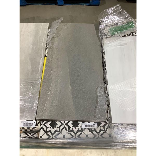 Pasha Porcelain Floor Tiles 12in x 24in - (~Approx 8 pc/box) Lot of 3