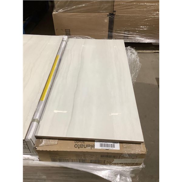 Arctic White Porcelain Floor Tiles (30cm x 60cm) - 8pc/box Lot of 3