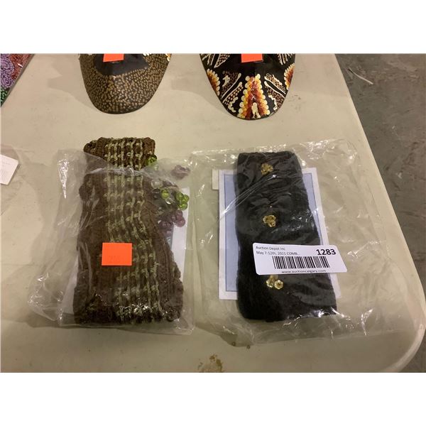 Hand Crocheted Lace Headband Lot of 2