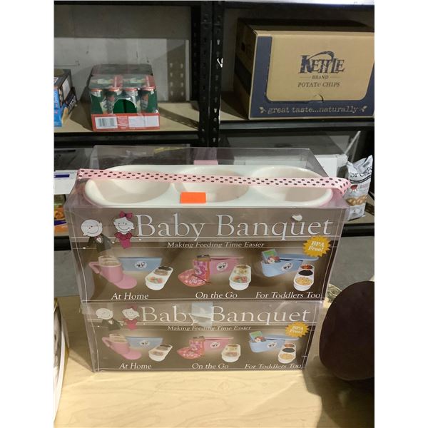 Baby Banquet Baby/Toddler Food Tray Lot of 2