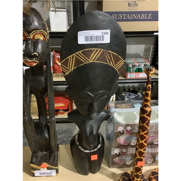 Decorative Wooden Statue 19in