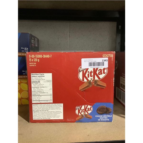 Nestle KitKat Cookie Crumble Bars (15 x 120g)