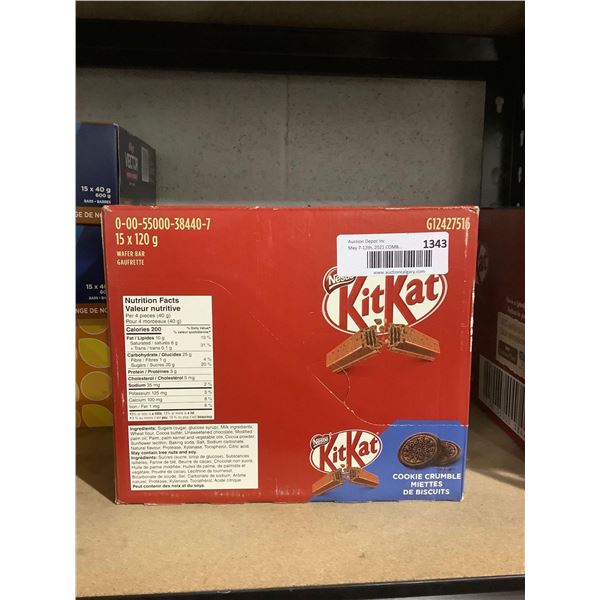 Nestle KitKat Cookie Crumble Bars (15 x 120g)