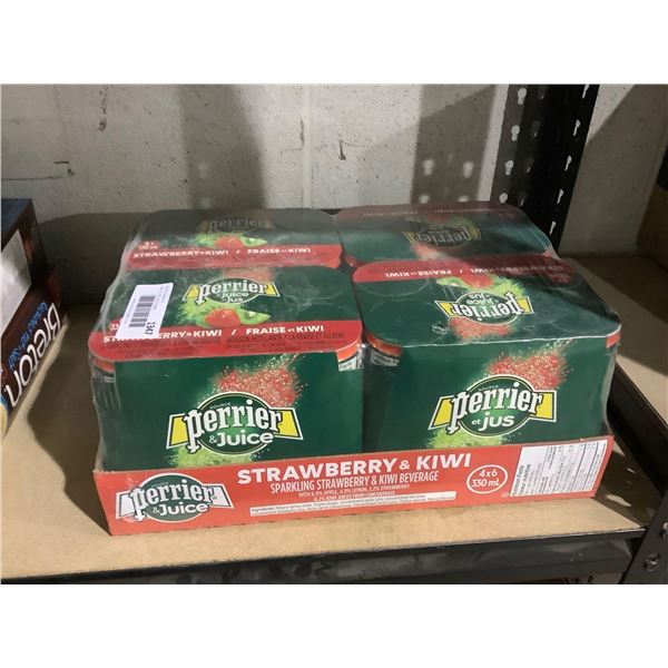 Perrier Juice- Strawberry & Kiwi Sparkling Beverage (4 x 6 x 330ml)