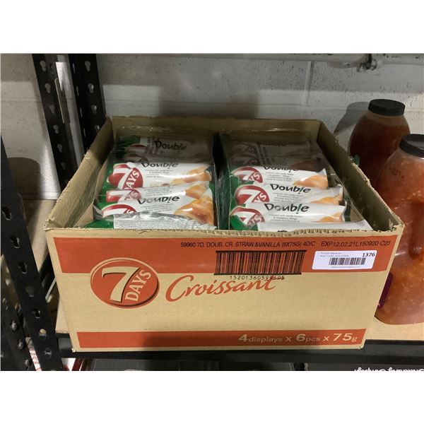 Case of 7 Days Vanilla Strawberry Filled Croissants (4 x 6 x 75g)