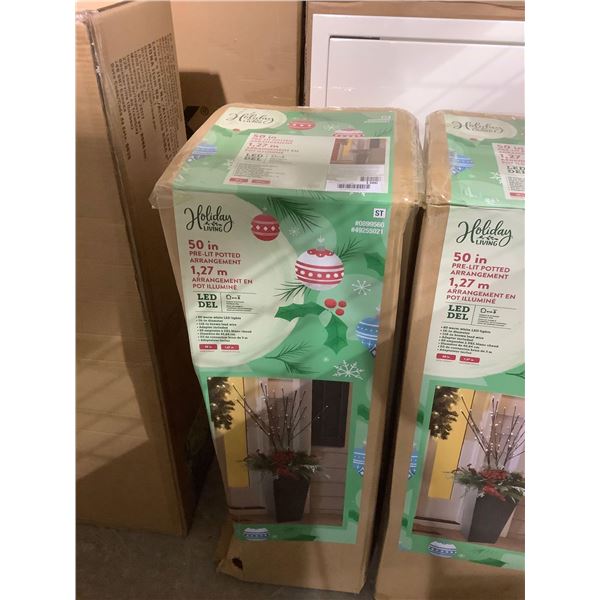 Holiday Living 50in Pre-Lit Potted Arrangement