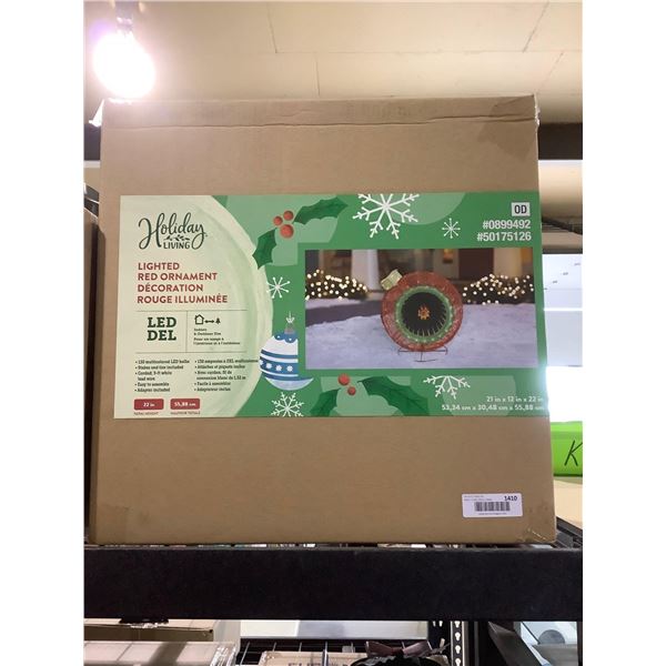 Holiday Living 22in LED Lighted Red Ornament