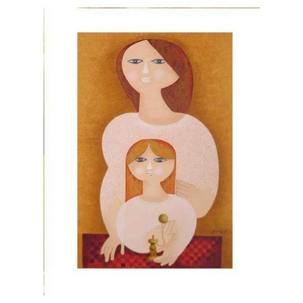 Samy Briss, "Les Yeux Bleus" Hand Signed Limited Edition Serigraph with Letter o