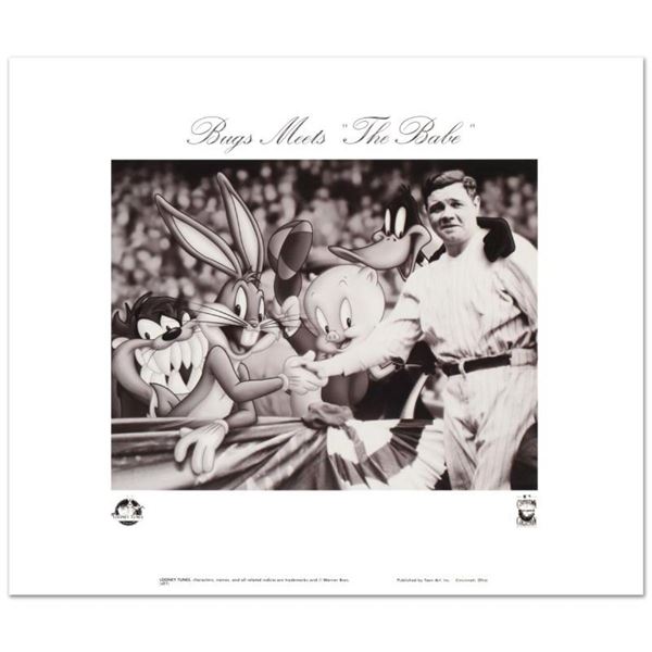  Bugs Meets The Babe  is a Collectible Lithograph from Warner Bros., Bearing the