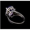 Image 3 : 4.47 ctw Tanzanite and Diamond Ring - 14KT White Gold