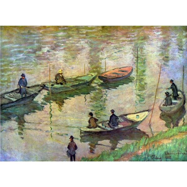 Claude Monet - Fishermen on the Seine at Poissy