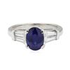 Image 2 : 2.16 ctw Sapphire and Diamond Ring - Platinum