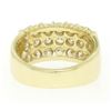 Image 5 : 14kt Yellow Gold 1.48 ctw Bar Set Round Diamond Wide Band Ring