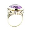 Image 4 : 17.32 ctw Amethyst and Multi-Colored Enamel Ring - 14KT Yellow Gold