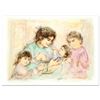 Image 1 : "Marilyn and Children" Limited Edition Lithograph (37" x 27") by Edna Hibel (191
