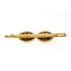 Image 4 : French Antique Victorian 18K Yellow Gold Detailed Dual Button Bar Pin Brooch
