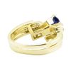 Image 3 : 1.50 ctw Blue Sapphire and Diamond Ring Set - 14KT Yellow Gold