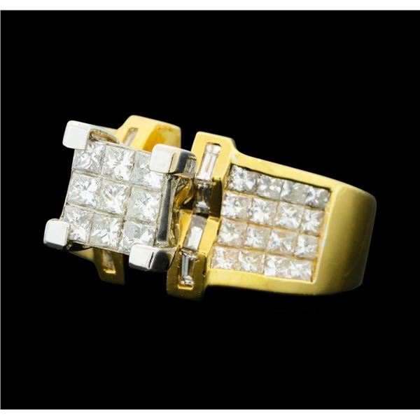 2.10 ctw Diamond Ring - 14KT Yellow And White Gold