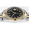 Image 9 : Rolex Men's Two Tone Steel & Gold Black String Diamond & Ruby Datejust Wristwatch