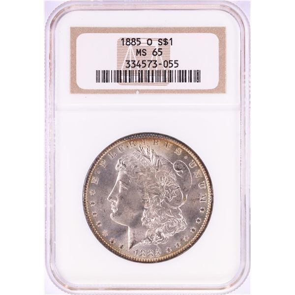 1885-O $1 Morgan Silver Dollar Coin NGC MS65 Nice Toning