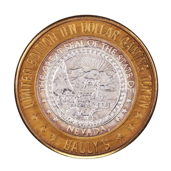 .999 Silver Ballys Las Vegas, Nevada $10 Casino Limited Edition Gaming Token
