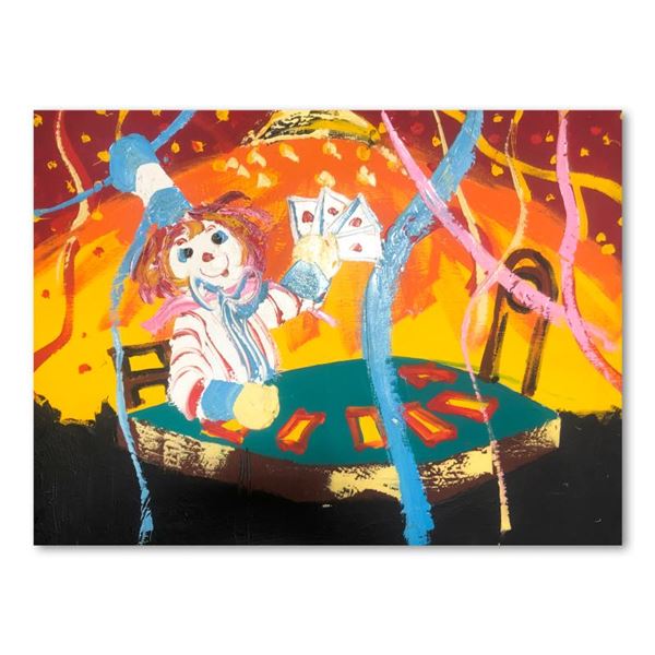 Henrie (1932-1999) "Blackjack Beats 21" Original Oil on Canvas