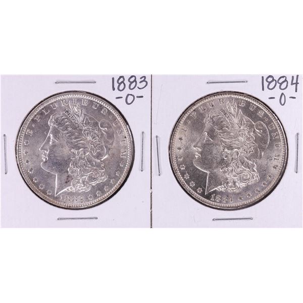 Lot of 1883-O & 1884-O $1 Morgan Silver Dollar Coins