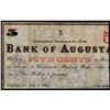 Image 1 : 1863 Bank of Augusta Five Cents Obsolete Bank Note