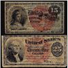 Image 1 : Lot of 1863 4th Issue Fifteen & Twenty-Five Cent Fractional Currency Notes