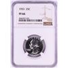 Image 1 : 1953 Proof Washington Quarter Coin NGC PF66