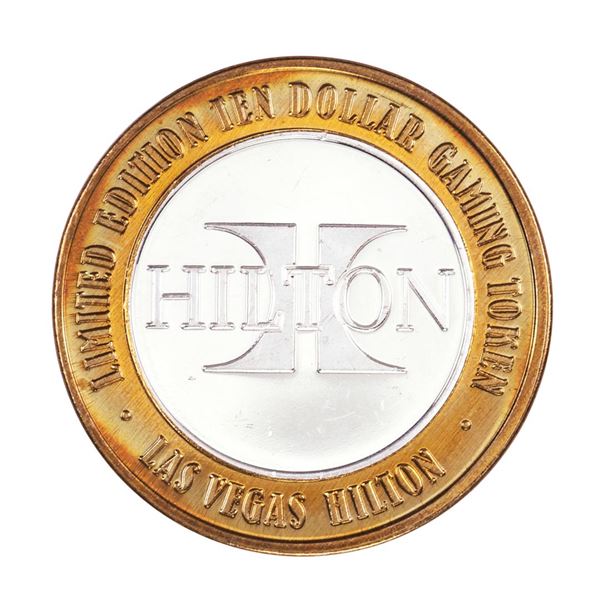.999 Silver Hilton Las Vegas, Nevada $10 Casino Limited Edition Gaming Token
