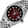 Image 3 : Rolex Men's Stainless Steel Diamond & Ruby Datejust Oyster Perpetual Wristwatch