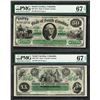 Image 1 : Low Serial Set 1872 $20 & $50 South Carolina Obsolete Notes PMG Superb Gem Unc. 67EPQ