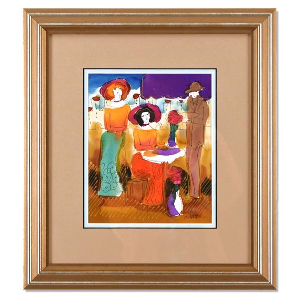 Moshe Leider Original Watercolor in Custom Frame