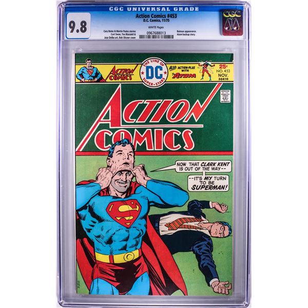 D.C. Comics Action Comics #453 Comic Book 11/75 CGC 9.8