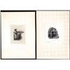 Image 1 : Lot of (2) 1800's Vignette from Original Proof Plates
