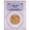 Image 1 : 1907 $10 Liberty Head Eagle Gold Coin PCGS MS63