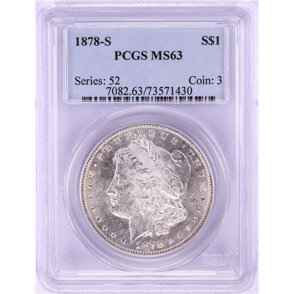 1878-S $1 Morgan Silver Dollar Coin PCGS MS63