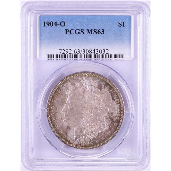 1904-O $1 Morgan Silver Dollar Coin PCGS MS63 Nice Toning