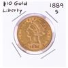 Image 1 : 1889-S $10 Liberty Head Eagle Gold Coin
