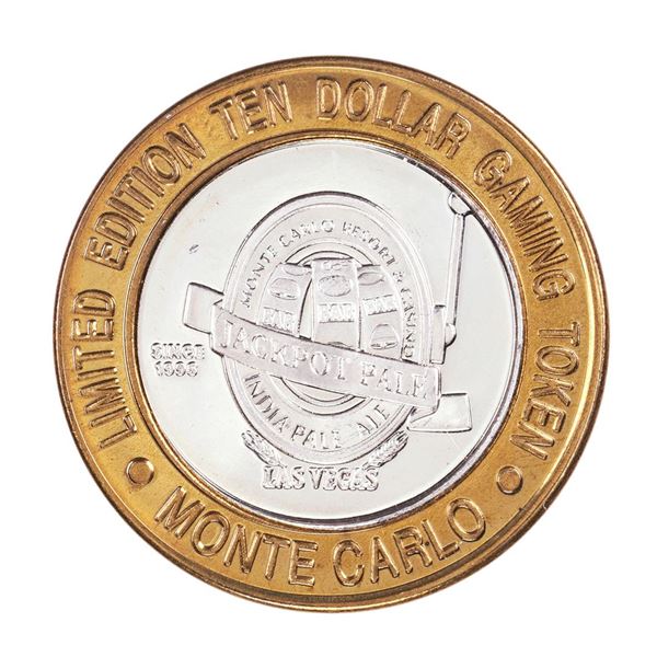 .999 Silver Monte Carlo Las Vegas, Nevada $10 Casino Limited Edition Gaming Token