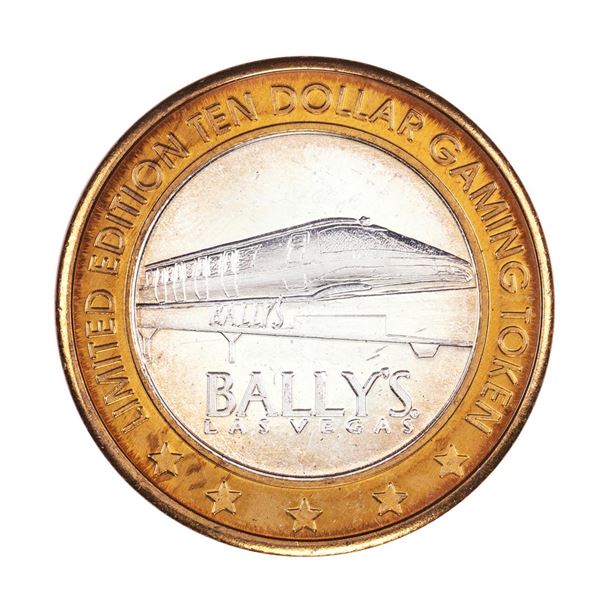 .999 Silver Ballys Las Vegas, Nevada $10 Casino Limited Edition Gaming Token
