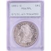 Image 1 : 1881-S $1 Morgan Silver Dollar Coin PCGS MS63PL Green Rattler Holder