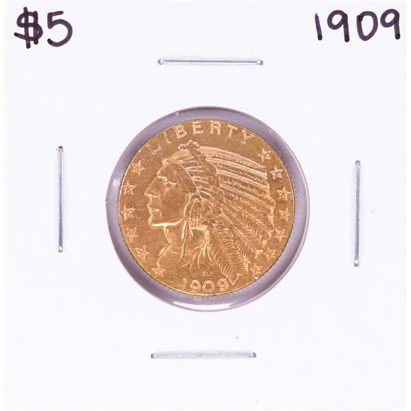 1909-D $5 Indian Head Half Eagle Gold Coin