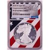 Image 1 : 2018-W $1 Proof American Silver Eagle Coin NGC PF69 Ultra Cameo Congratulations Flag